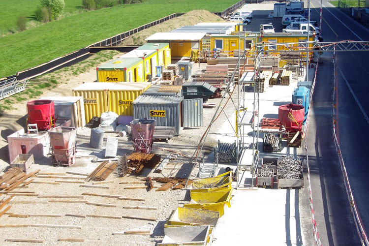 Die Baustelle der STUTZ AG für den Neubau der Hochdorf Swiss Nutrition AG