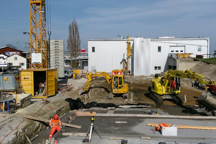 Anbau bei der Firma Eier Hungerbühler in Flawil<br>